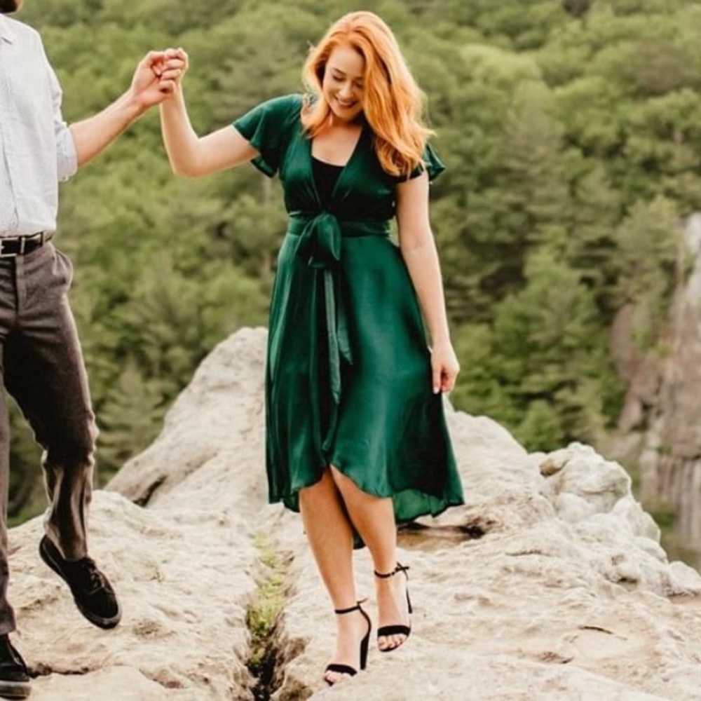 Emerald Wrap Dress
